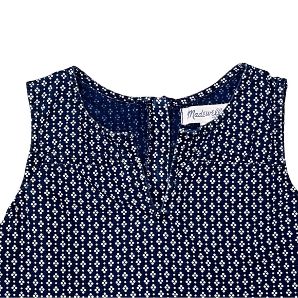 Madewell Blue & White Women’s Daisy Dot Sleeveless Top - Picture 5 of 9